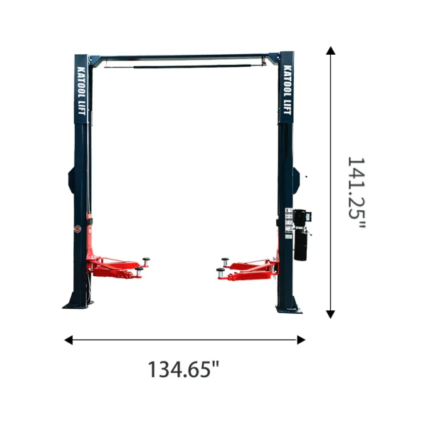2 Post Car Lift 11 000 lbs  | Single Point Lock Release By Katool - Image 2