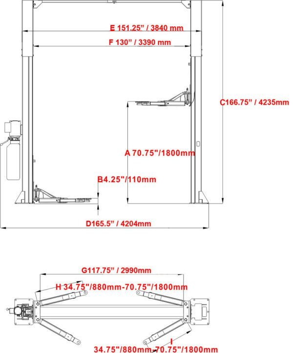 2 Post Car Lift 12 000 lbs By Katool - Image 9