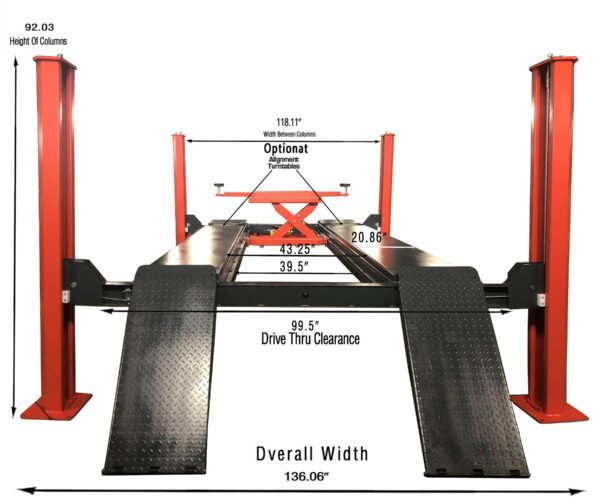 4 Post Alignment Lift 15 000 lbs By Katool - Image 3