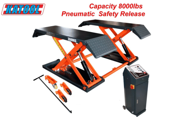 Pneumatic Car Scissor Lift 8 000 lbs Mid-Rise By Katool