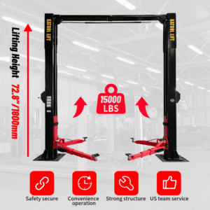 2 Post Car Lift 15,000 lbs | Heavy-Duty By Katool